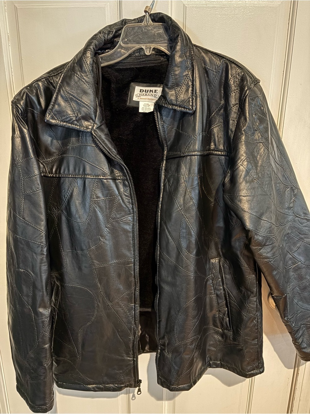 Vintage Duke Haband Leather Jacket, Size Large